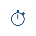 blue stop watch icon