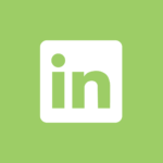 LinkedIn icon on green background